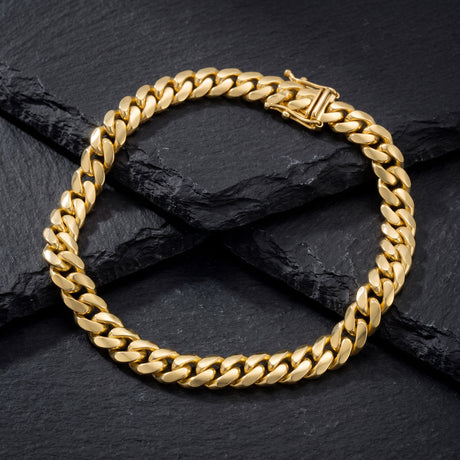 Solid Gold Miami Cuban Link Bracelet