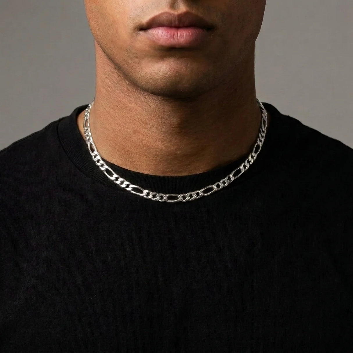 6mm-white-gold-Figaro-link-chain-18-inch-the-gold-gods