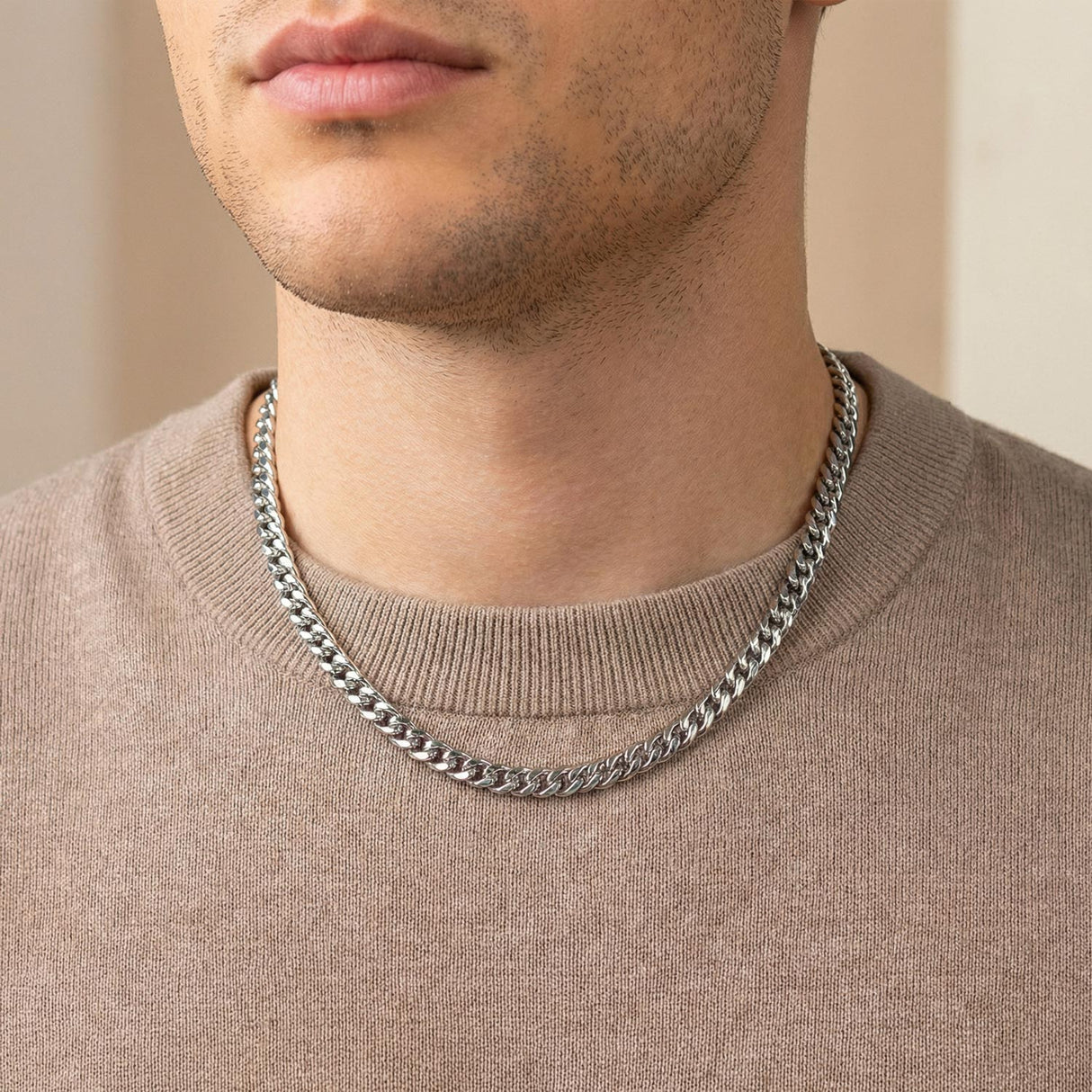 Cuban Link Chain White Gold (8mm) 22