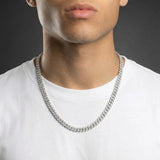 Diamond Straight Edge Cuban Link Chain 8mm