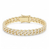 8mm Miami Diamond Cuban Link Bracelet The Gold Gods 3