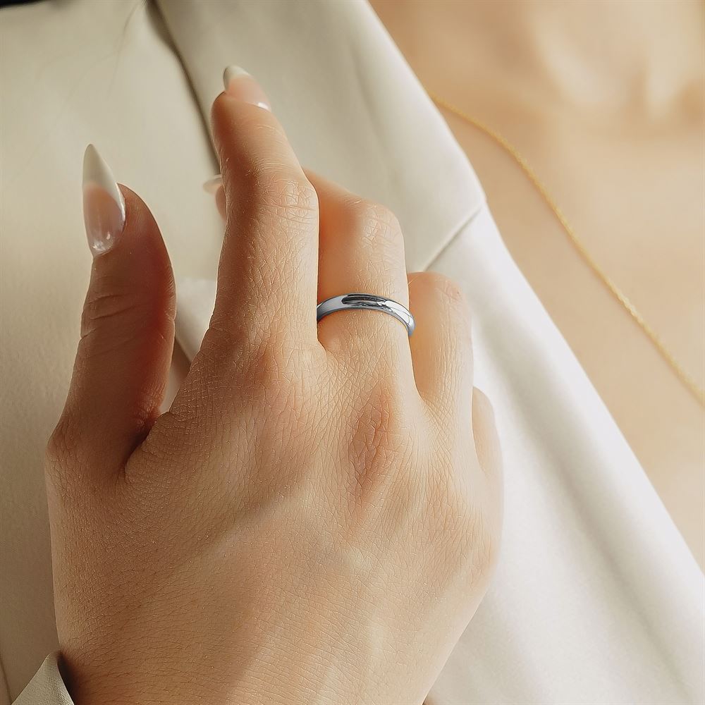 Women's Vermeil Plain Wedding Band Ring