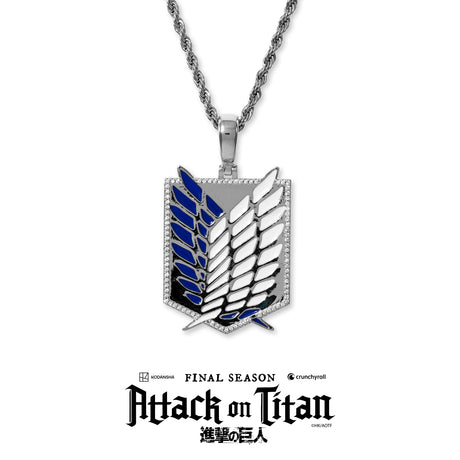 Attack On Titan Scout 22" Gold Rope Chain Necklace white gold