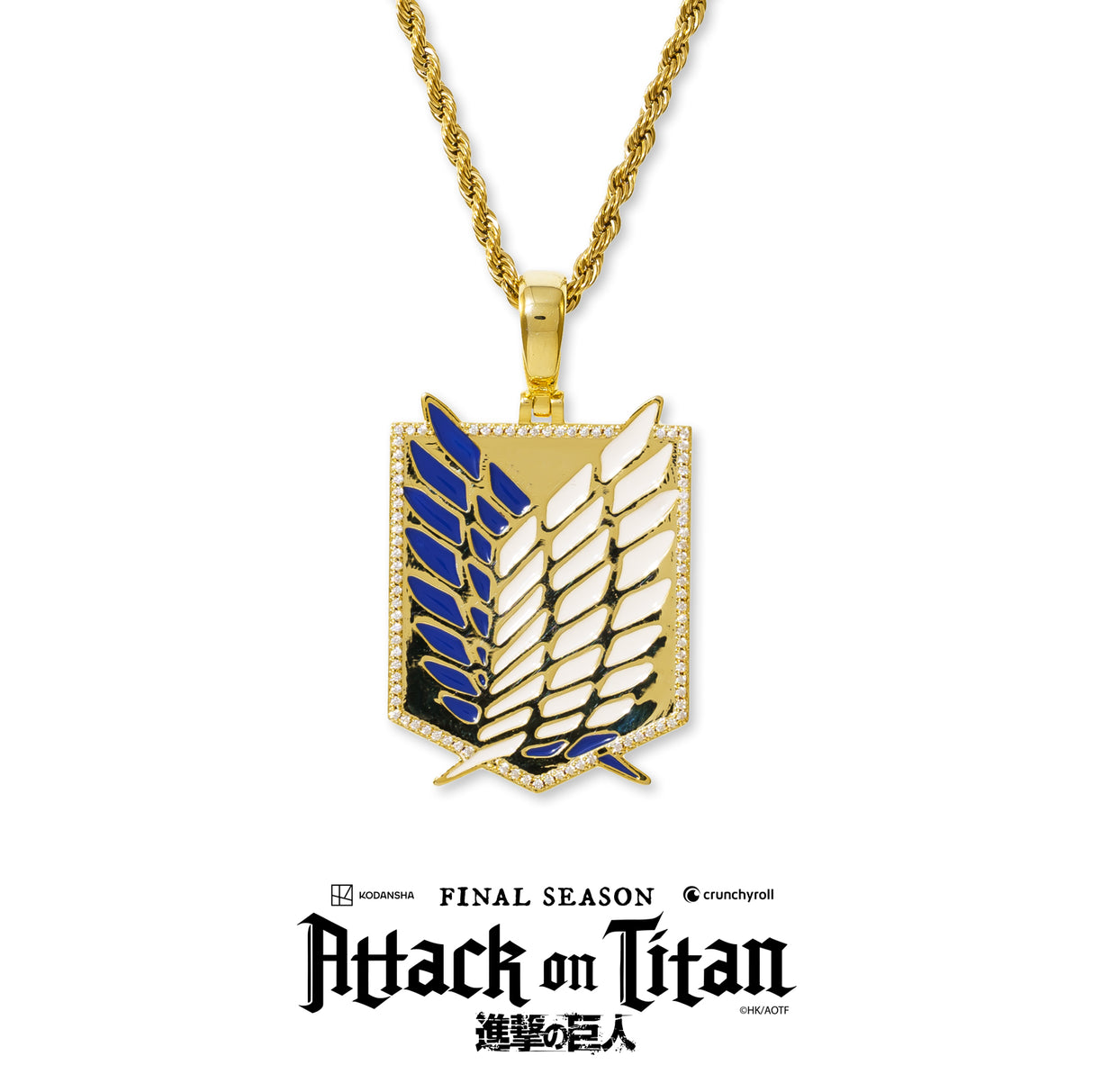 Attack On Titan Scout 22" Gold Rope Chain Necklace