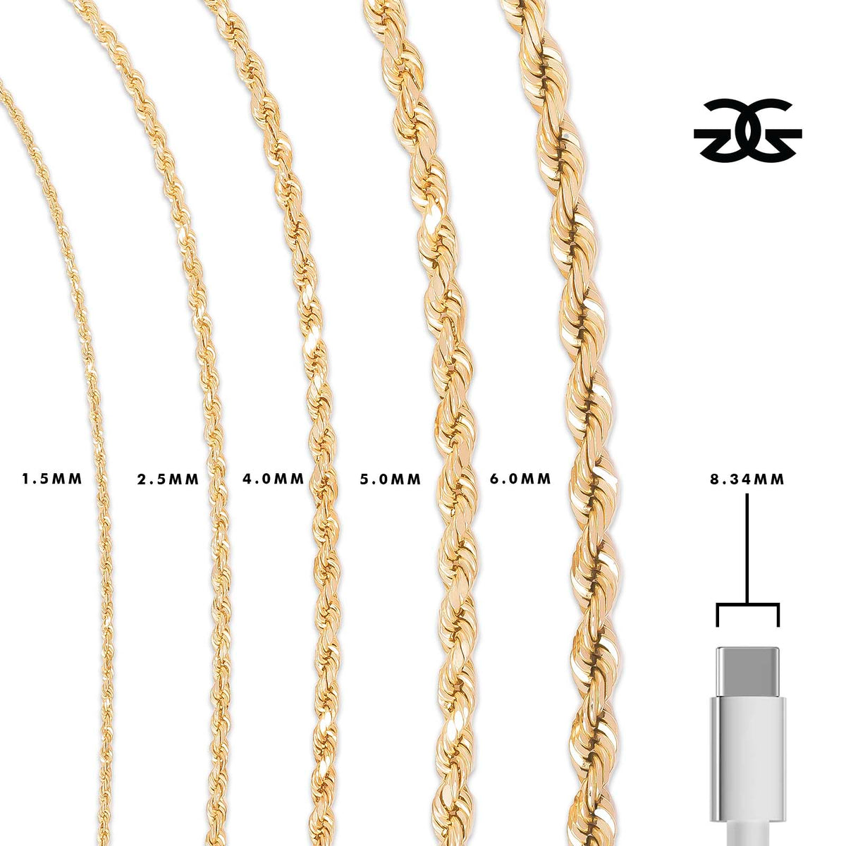 Gold Vermeil Chains | Italian .925 Silver with 14k Gold | The Gold Gods