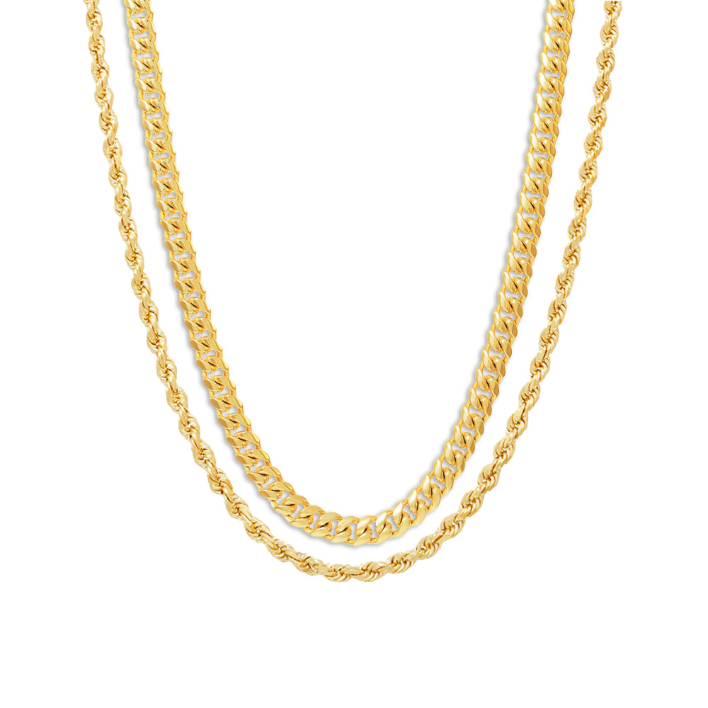 Cuban Rope Cuban Rope Chain Bundle Stack | The Gold Gods