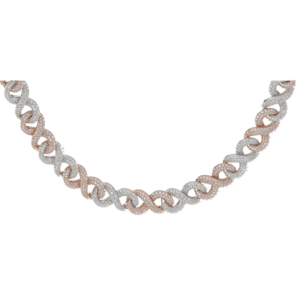 DIAMOND-INFINITY-LINK-CHAIN-18k-2-tone-rose-&-white-gold-mens-jewelry-gold-chain-the-gold-gods-front-close-up-view