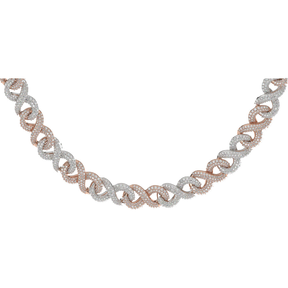 Diamond Infinity Link Chain White Gold | The Gold Gods