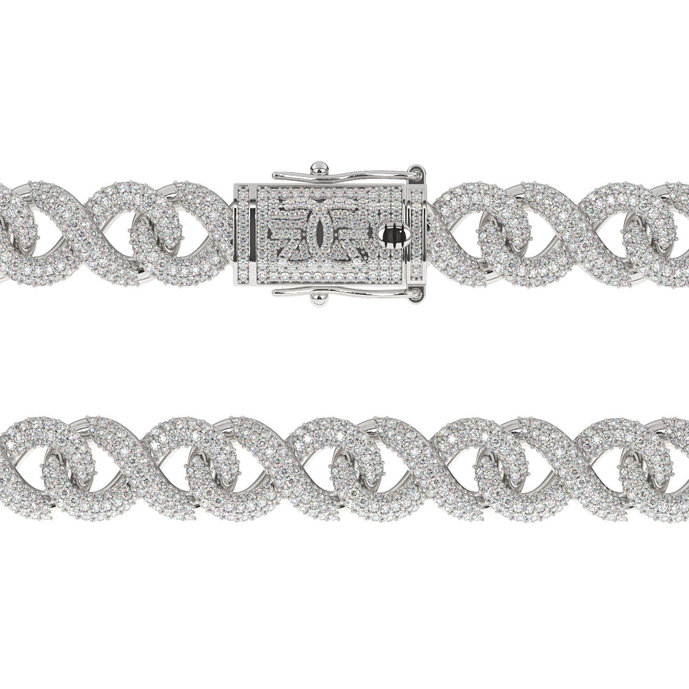 Diamond Linked Chain Diamond Infinity Link Chain White Gold | The Gold Gods