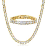 Tennis Baguette Chain Bracelet Bundle Set