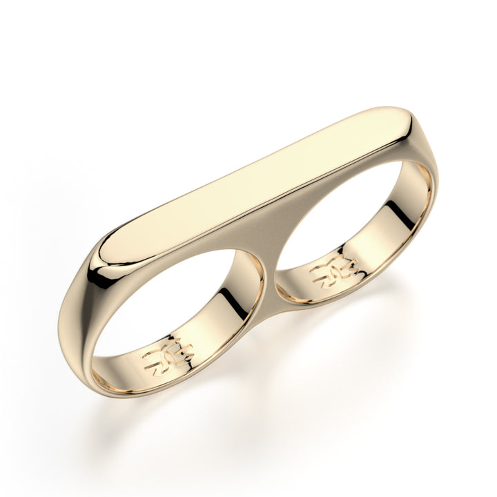Gold Dual Flat Ring