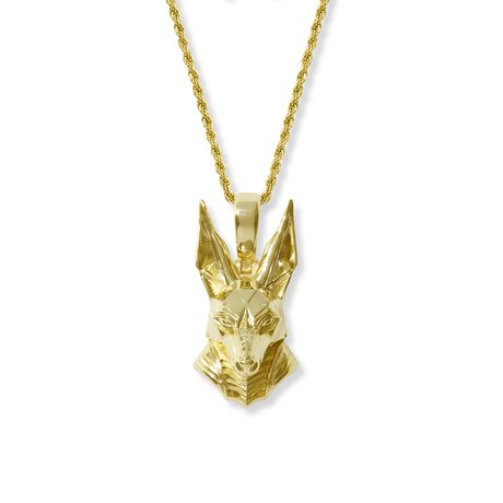 Gold Anubis Pendant & Rope Gold Chain Gold Gods 1