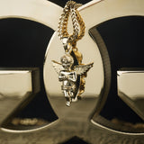 MICRO ANGEL PENDANT & FRANCO GOLD CHAIN