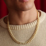 Vermeil Diamond Baguette Cuban Chain The Gold Gods Men's Jewelry