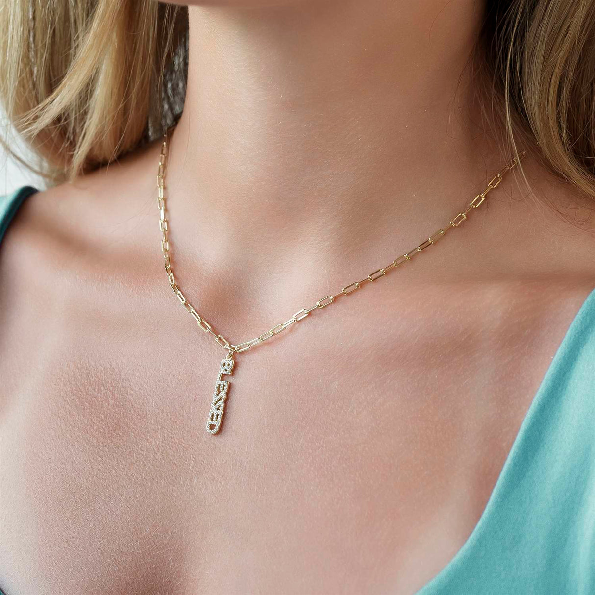 Women's Vermeil Diamond Blessed Necklace Pendant