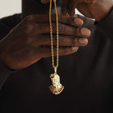 Zeus Necklace Pendant & Rope Chain The Gold Gods