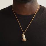 Zeus Necklace Pendant & Rope Chain The Gold Gods