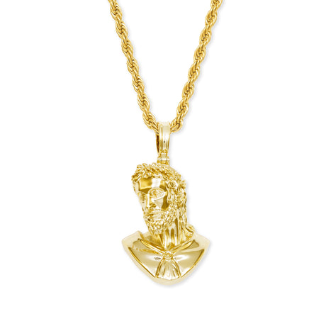 Zeus Necklace Pendant & Rope Chain The Gold Gods