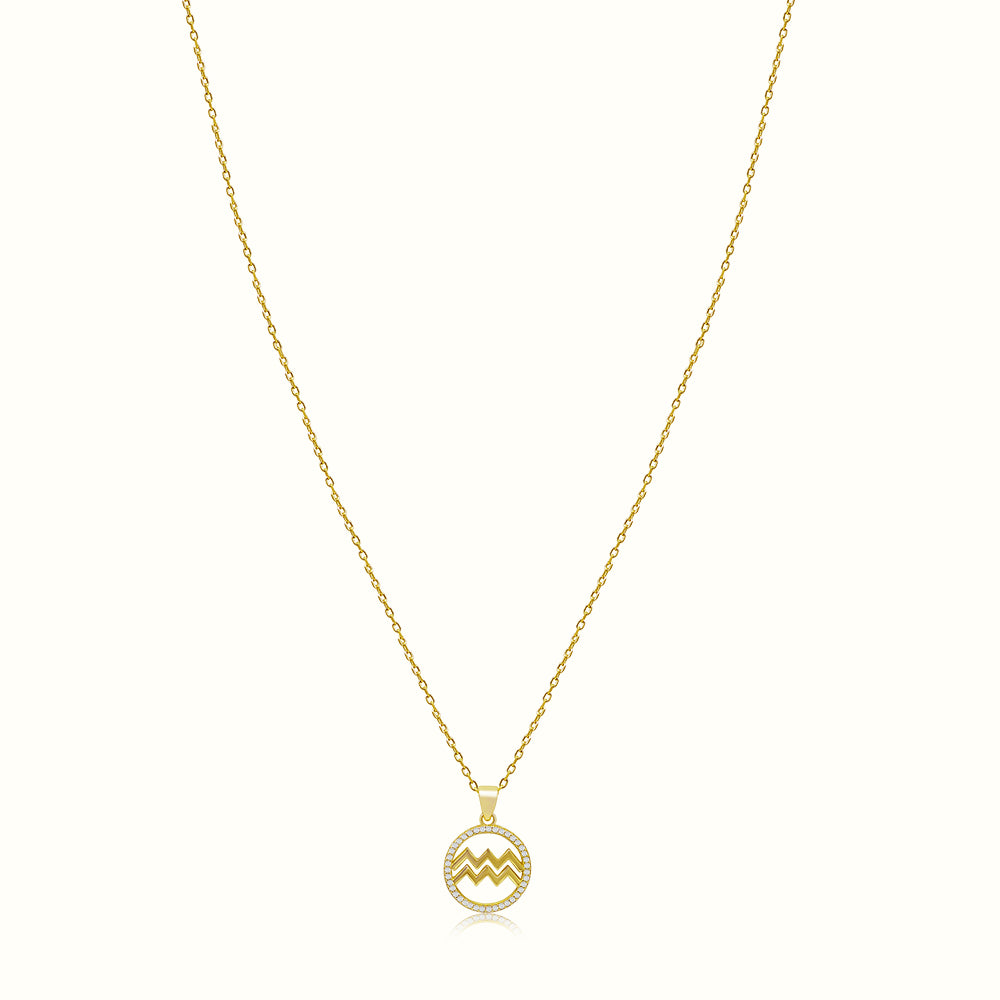 Women's Vermeil Diamond Zodiac Neclace Pendant