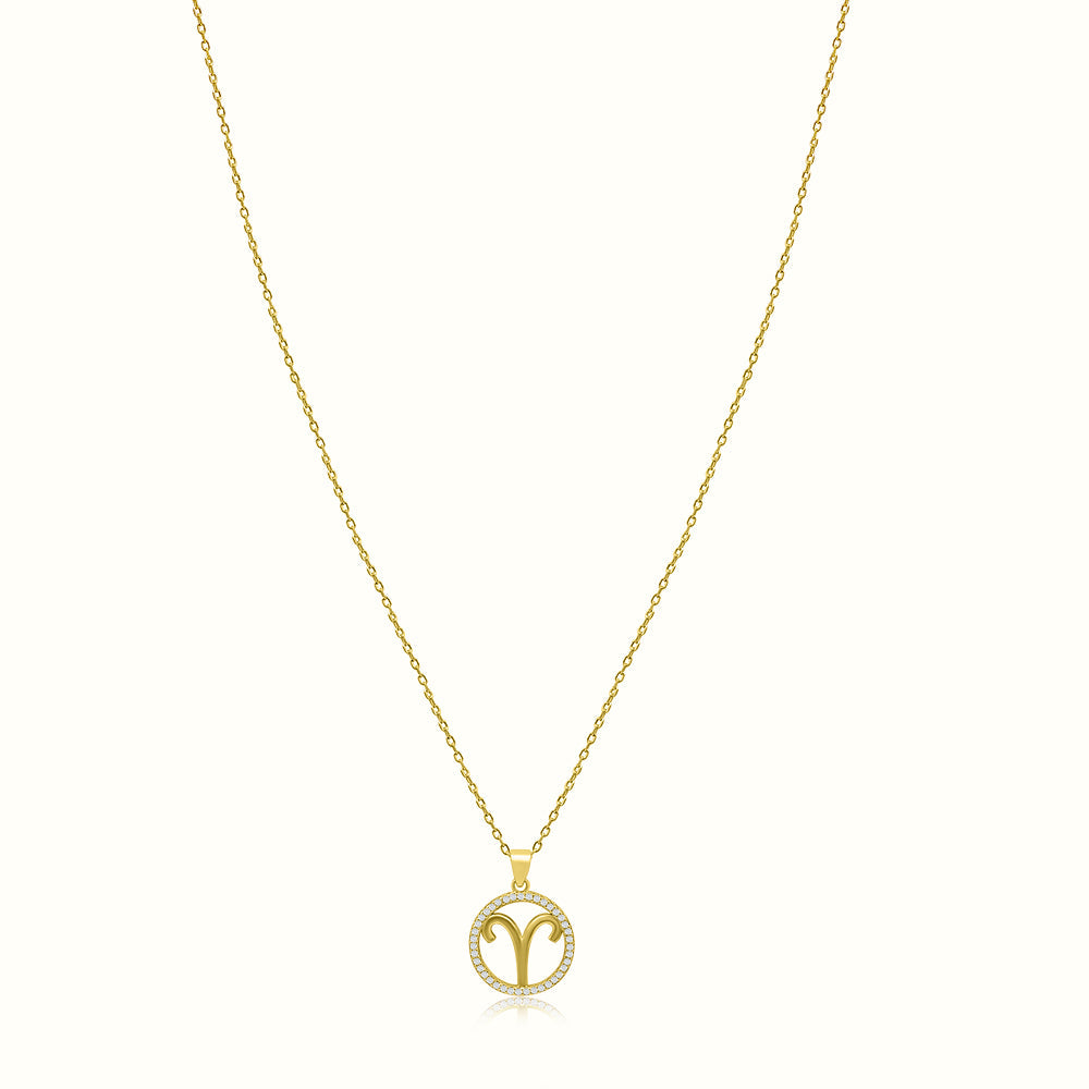 Women's Vermeil Diamond Zodiac Neclace Pendant