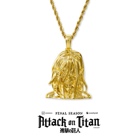 Attack On Titan Eren Titan 22" Gold Rope Chain Necklace