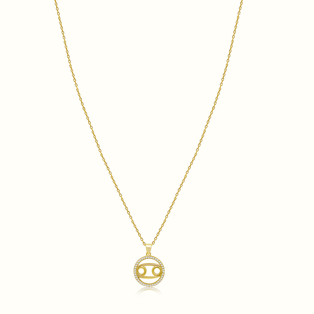 Women's Vermeil Diamond Zodiac Neclace Pendant