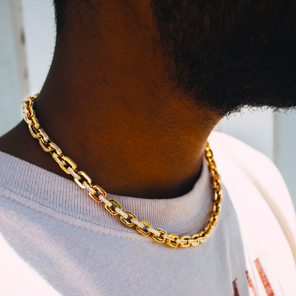 The Gold Gods Diamond Cuban Link Choker Chain