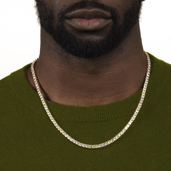 Diamond Tennis Chain 3MM | The Gold Gods