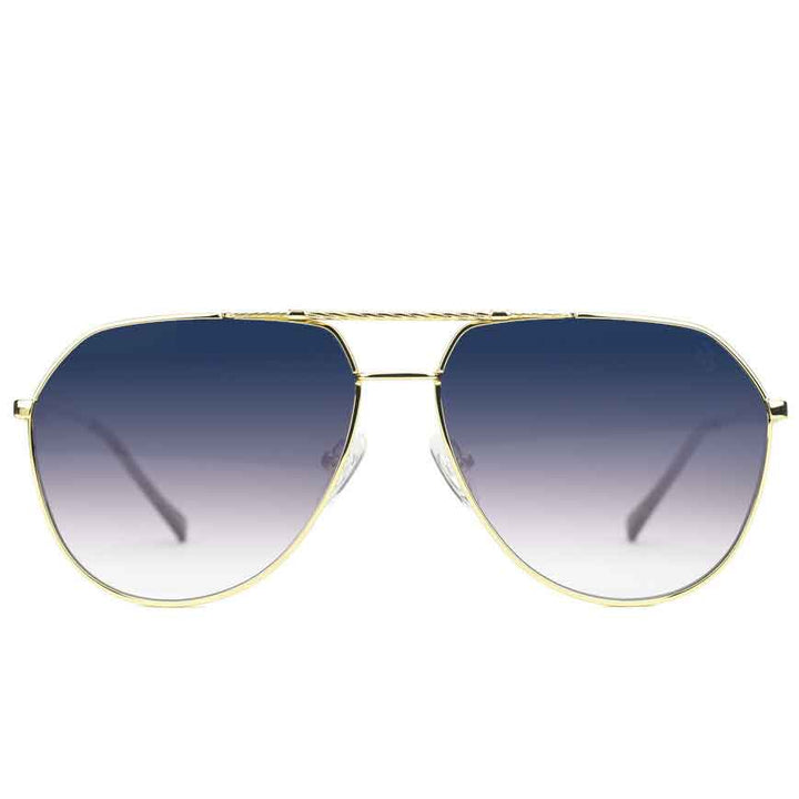 Escobar Designer Sunglasses The Gold Goddess Blue Gradient