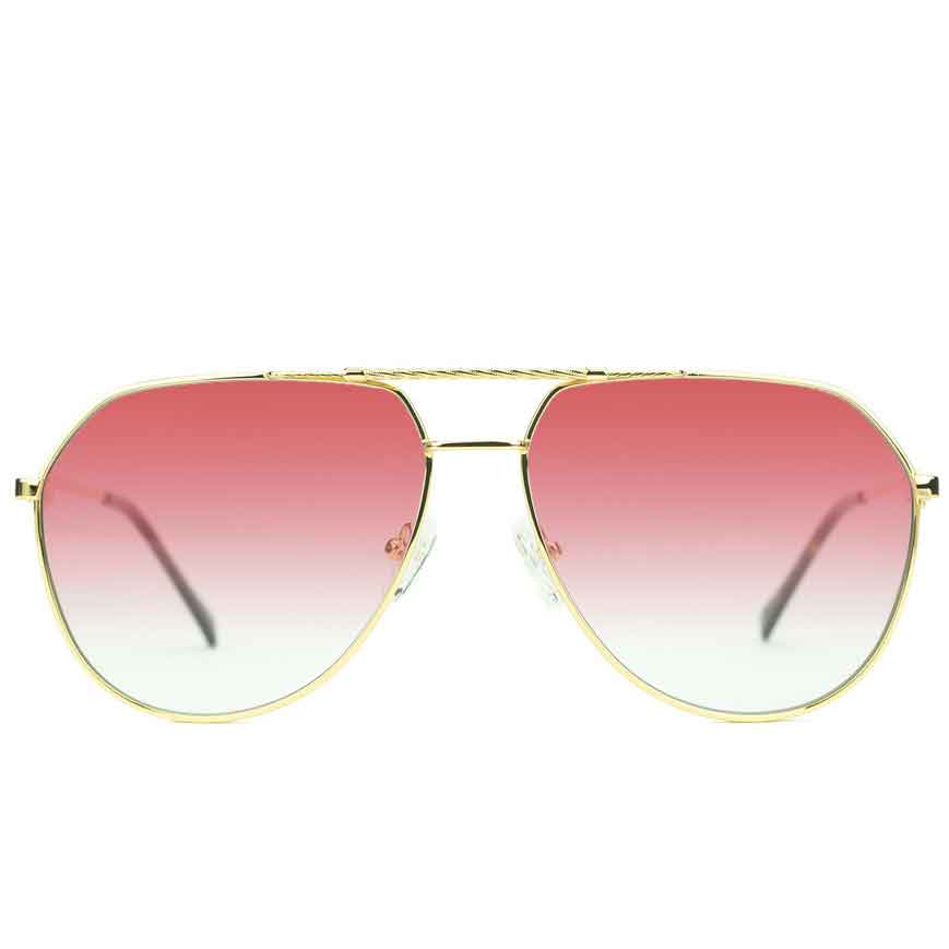 Escobar Designer Sunglasses The Gold Goddess Red Gradient