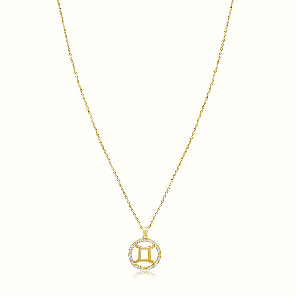 Women's Vermeil Diamond Zodiac Neclace Pendant