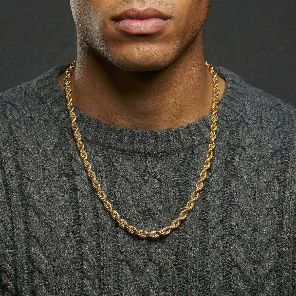 Gold Rope Gold Chain 6mm | The Gold Gods