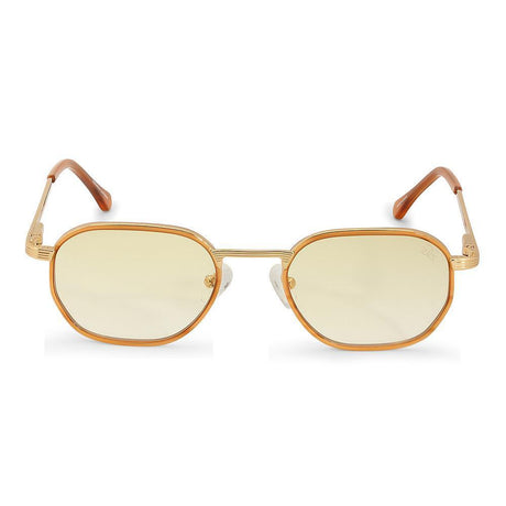 Womens Designer Vintage Frame Sunglasses Hermes Yellow Gradient