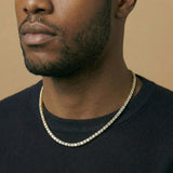 Diamond CZ Tennis Chain 4MM Gold Gods 20 inches