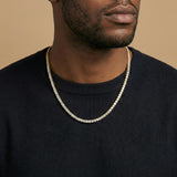 Gold Diamond Tennis Chain 4mm