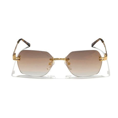 Brown Gradient Helios Hex Sunglasses The Gold Gods
