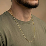 Men's Gold Chain - 14k Vermeil Cuban Link Chain - The Gold Gods - 2.5mm 24 inch