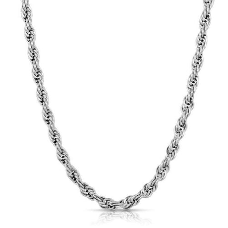 6mm White Gold Rope Chain The Gold Gods