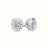Moissanite Diamond Silver Round Studs The Gold Gods Men's earrings