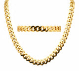 Vermeil Cuban Monaco Chain Bracelet set Bundle