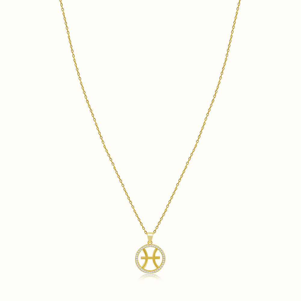 Women's Vermeil Diamond Zodiac Neclace Pendant