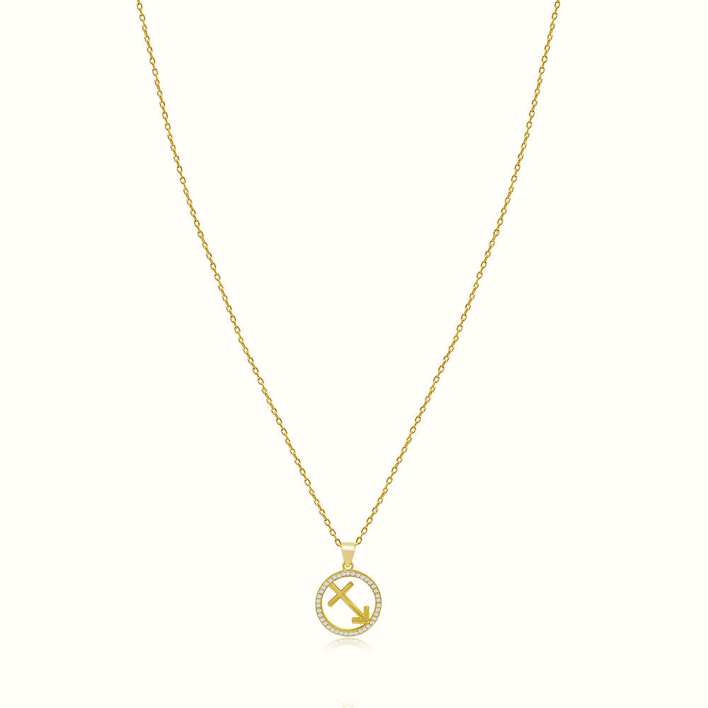 Women's Vermeil Diamond Zodiac Neclace Pendant