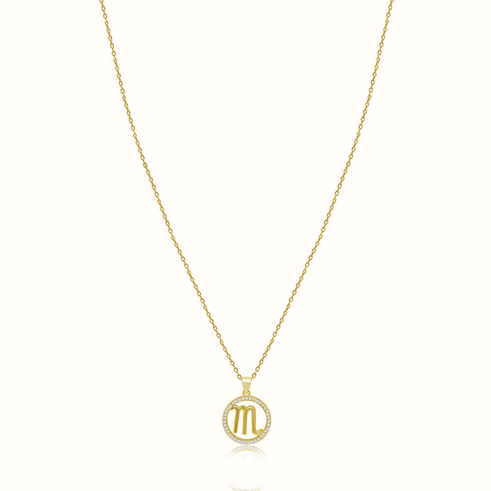 Women's Vermeil Diamond Zodiac Neclace Pendant