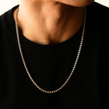 Silver Round Box Chain The Gold Gods Men's Jewelry