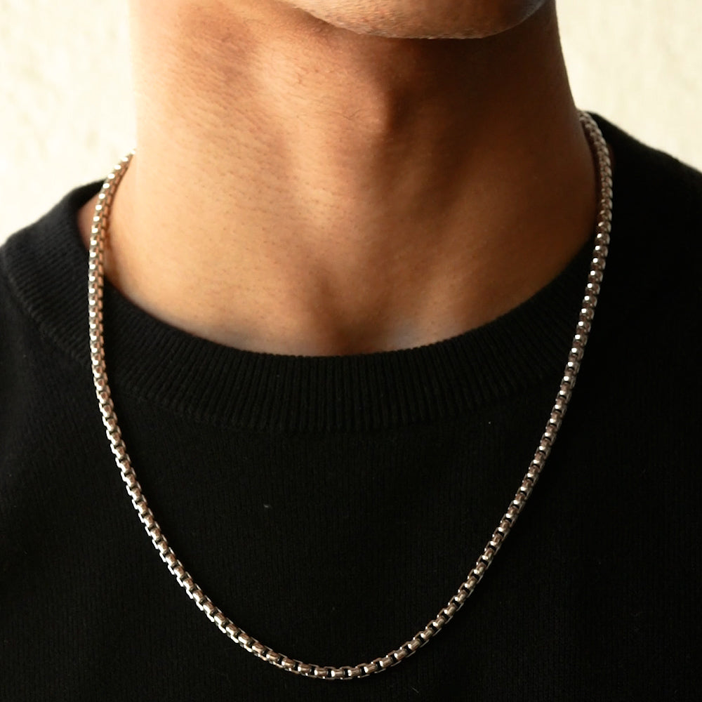 Silver Round Box Chain | The Gold Gods