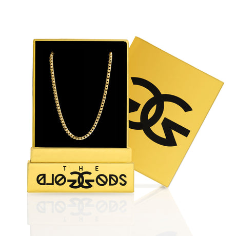 Solid Gold Palm Wheat Franco Chain The Gold Gods Men's Jewelry In Box