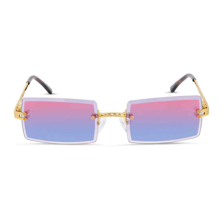 Helios Square Sunglasses The Gold Gods red blue flash gradient