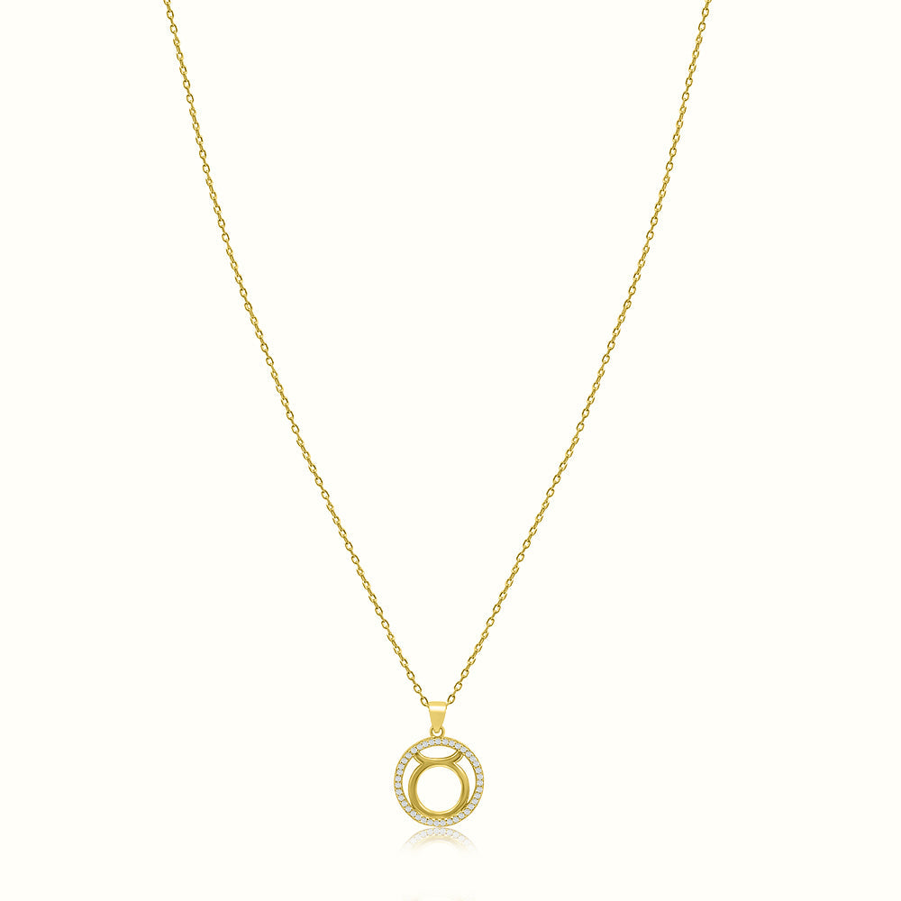 Women's Vermeil Diamond Zodiac Neclace Pendant