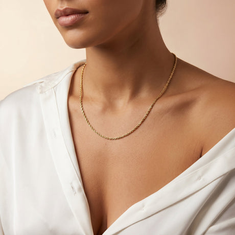 The Gold Gods Gold Goddess Womens Solid Gold Rope Chain 1