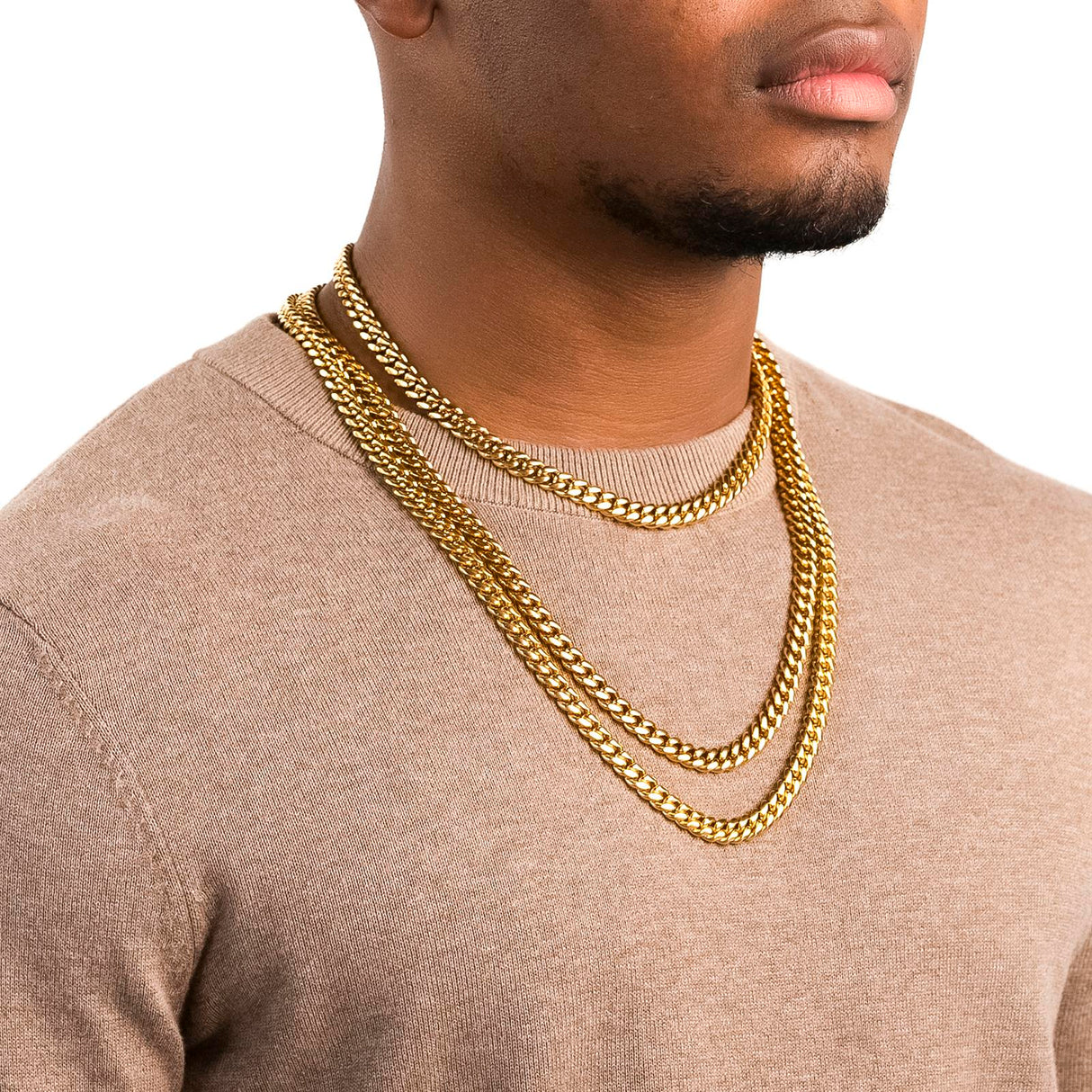 Men's Gold Chain - 8mm Miami Cuban Link - The Gold Gods - 24 inch 1